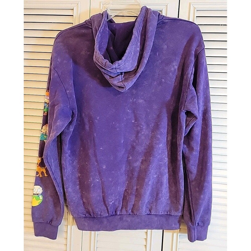 Rugrats Distressed Purple Hoodie Graphic 90’s Unisex Nickelodeon Size Medium - Picture 6 of 10